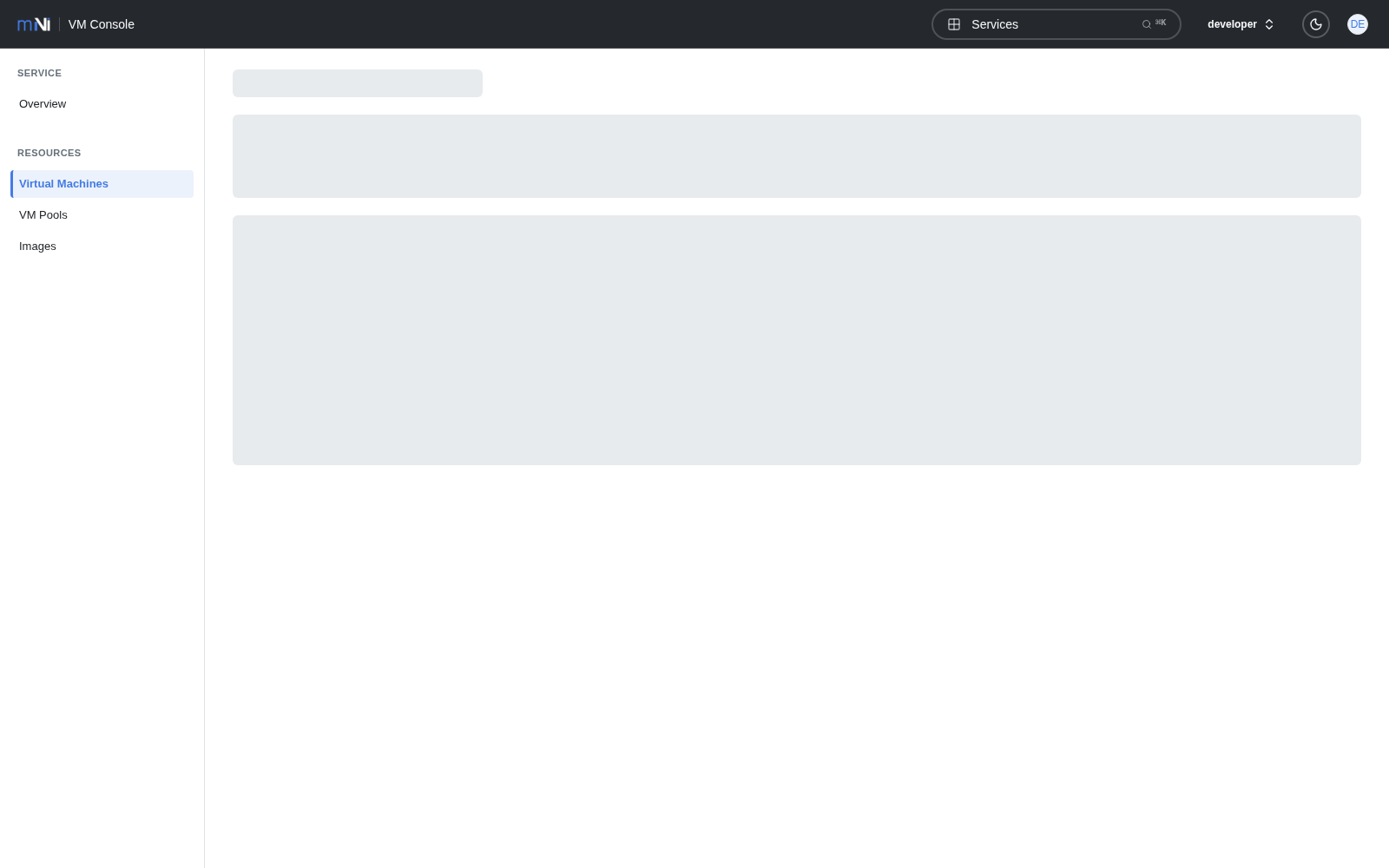 RunningになったVMの詳細画面